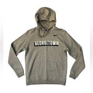 NIKE Georgetown Cotton Blend Hoodie Pullover Gray Blue Adult Unisex Size M.